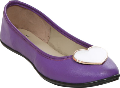 

Stylar Heart Punch Bellies For Women(Purple