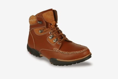 

Bacca Bucci Fit tan brogue style ankle boots Boots For Men(Tan