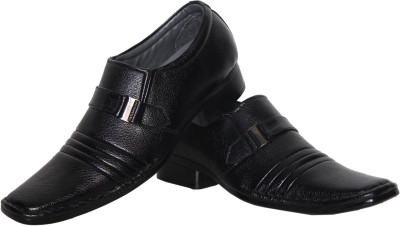 

Azzaro Black Cowboy Slip On Shoes For Men(Black