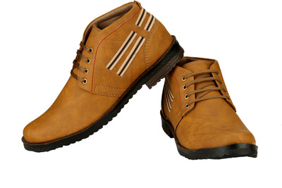 

Zebra Men'S Faux Leather Casual Shoes For Men(Tan)