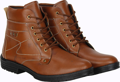 

Kraasa Long Cowboy Boots For Men(Tan