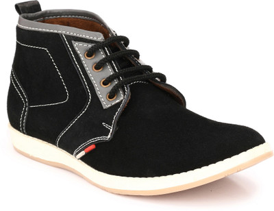 

John Karsun Leather Boots For Men(Black)