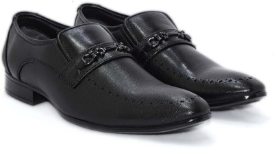 

Alberto Calza Genuine Leather Buckled Slip On For Men(Black