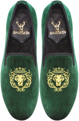 

Bare Skin Velvet Slip On Slip On For Men(Green, Dark green