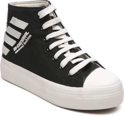 Elan Canvas Shoes For Women(Black