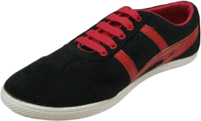 

Highway Ronny Canvas Shoes For Men(Black, Red