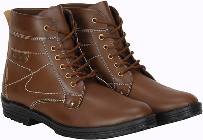 

Kraasa Long Cowboy Boots For Men(Brown