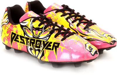 

Nivia Destroyer Men Football shoes For Men(Black, Pink, Yellow, Blk\ylw\pink