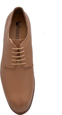 Hirel's Brown Leather Derby Lace Up Shoes