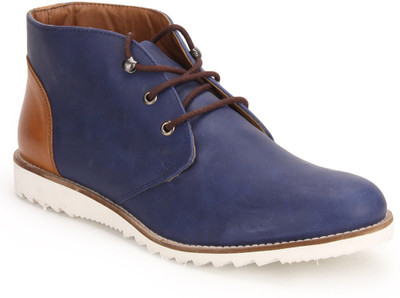 

Knotty Derby Colin Chukka Boots For Men(Blue, Tan