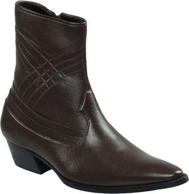 

Shoe Bazar Leather Sole Boots For Men(Brown