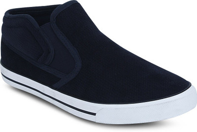 

Get Glamr Printed Slip-on Canvas Shoes For Men(Black), Blue