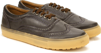 

Knotty Derby Alecto Wing Cap Brogue Sneakers For Men(Brown, Brown+tan