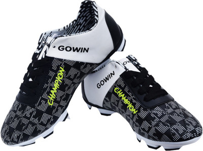 

Gowin Champion Black/White Football Shoes For Men(Black, White