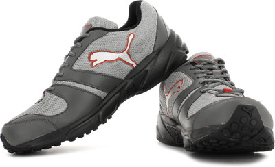 

Puma Strike Fashion DP Men Running Shoes For Men(Grey), Dark shadow/steeple gray/high risk red