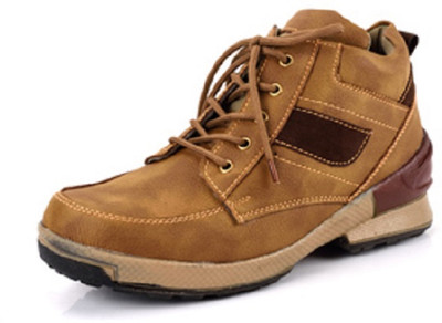 Chamois derby Boots For Men(Brown), Beige