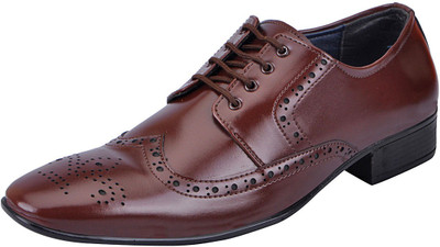 

FAUSTO Lace Up For Men(Brown, Rediyo