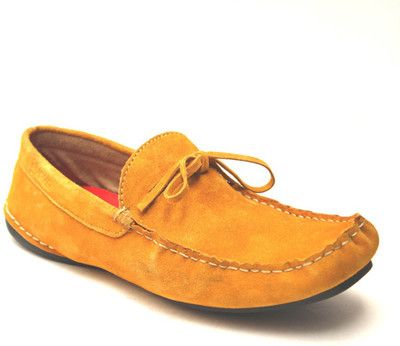 

Guava Mustard Leather Loafers For Men(Yellow