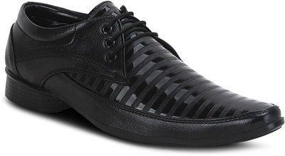 

Get Glamr Black Men's Lace Up Shoes For Men(Black