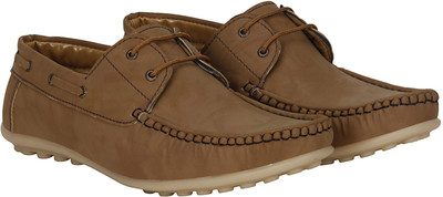 

Kraasa Klick Boat Shoes For Men(Beige, Teek