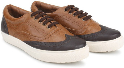 

Knotty Derby Alecto Wing Cap Brogue Corporate Casuals For Men(Brown, Tan, Brown+camel