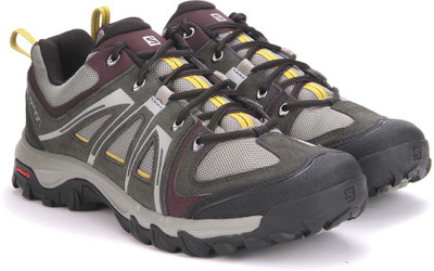 

Salomon EVASION AERO TITA/BK/Purple Bla Trekking and Hiking Shoes For Men(Grey, Titanium