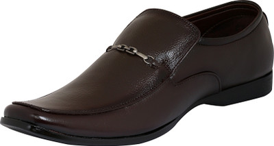 

Dokmen Cherry Brown Formal shoes for Men Slip On For Men(Brown
