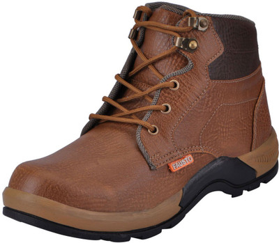 FAUSTO High Ankle Boots For Men(Tan)
