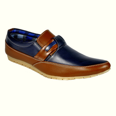 

Lee Grip Party Wear Shoes For Men(Blue), Tan & blue