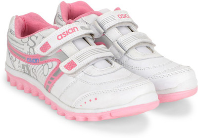 

Asian Running Shoes For Women(White, Pink