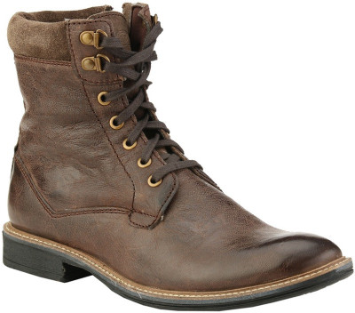 55 OFF on Delize Genuine Leather Hekking Tracking Boots For Men
