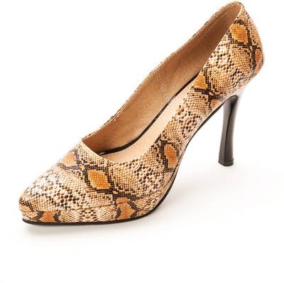 Marc Loire Marc Loire Women's Animal Printed Beige Slip-on Heels ...