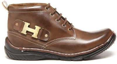 

Zapatoz Two Tone Harley Brown Boots For Men(Brown)