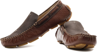 

tZaro Gingam Twin Loafers For Men(Brown