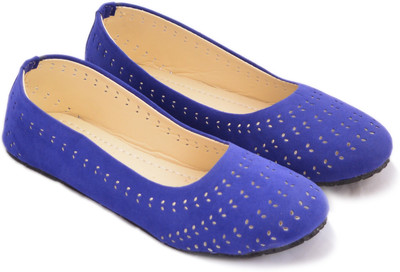 

Myra Cutwork Bellies For Women(Blue), Sky blue