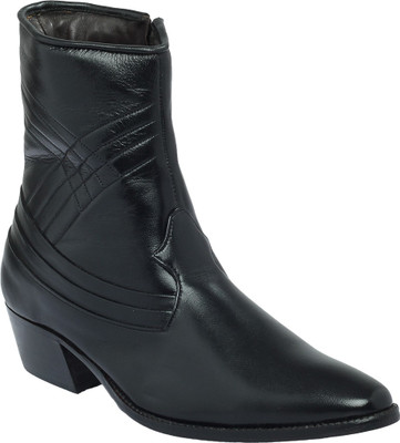 

Shoe Bazar Leather Sole Boots For Men(Black
