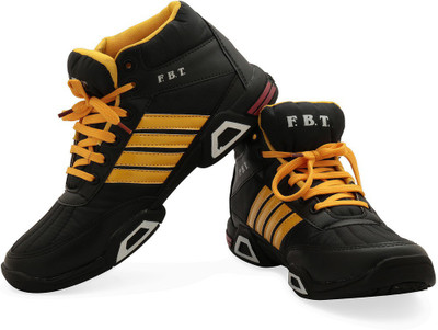 

FBT Walking Shoes For Men(Black, Black-yellow