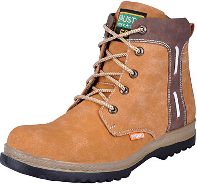 FAUSTO Hiking and Trekking Boots For Men(Tan), Teak