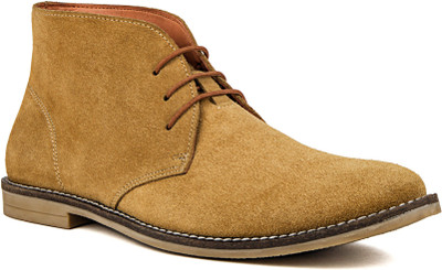 16% OFF on De Scalzo Suede Boots For Men(Beige) 16% OFF on De Scalzo Suede Boots For Men(Beige)