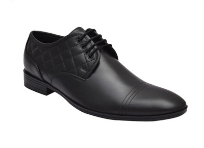 

Bxxy Black Genuine Leather Lace Up Shoes For Men(Black)