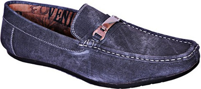 

Smoky Black Denim Loafers For Men(Black