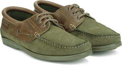 

Woodland Boat Shoes For Men(Olive, Olive green
