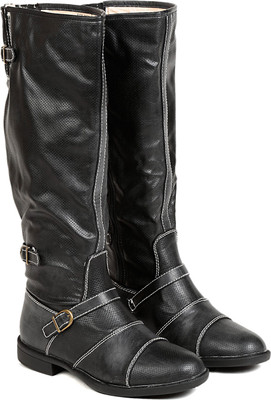 

TEN TEN Women's Black Knee Length Boots Boots For Women(Black)