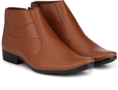

Knoos Semi Formal Boots Slip On For Men(Brown, Tan