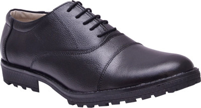 

Bxxy Black Leather Oxford Lace Up Shoes For Men(Black