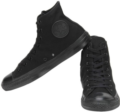converse black ankle shoes