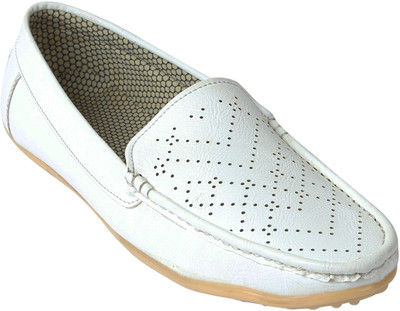 

SanMega Loafers For Men(White