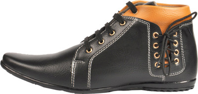 

NY Eagle Black LaceUp Casuals For Men(Black