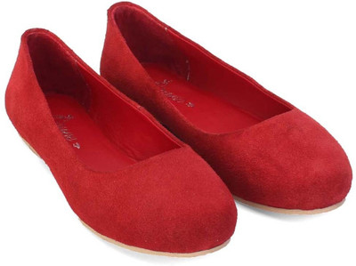 

Brune Suede Leather Bellies For Women(Red