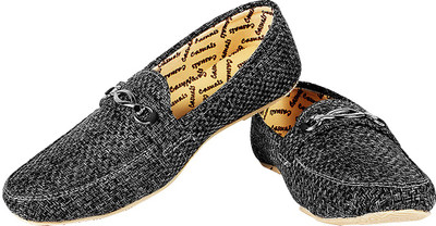 

Kraasa Weaved Design Loafers For Men(Black)